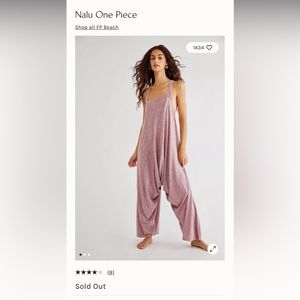 NWT Free People Nalu One Piece Onesie Jumpsuit mauve